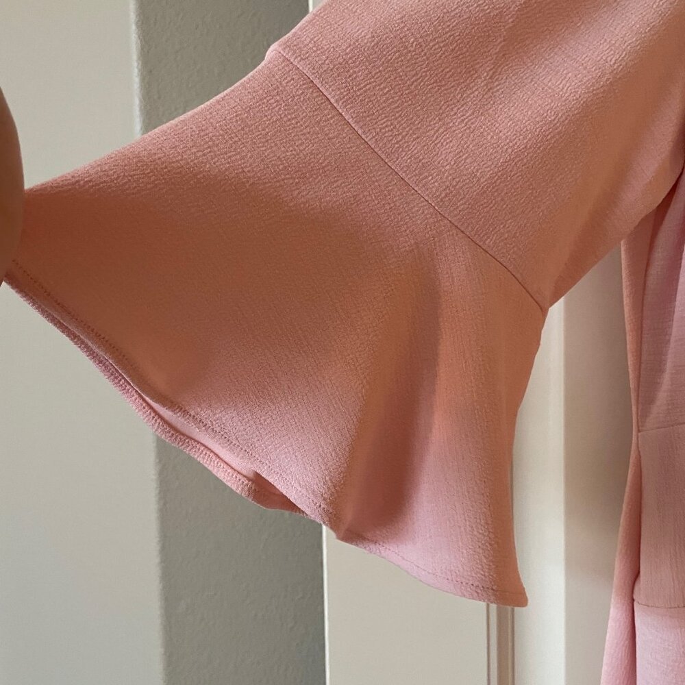 NWT Adrianna Papell Draped Sheath Dress, Rio Knit Women's Size 18, Soft Blush - Picture 4 of 6